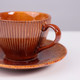 Миниатюра изображения товара Чашка с блюдцем AksHome Aurora 200мл (фарфор/каштановый)