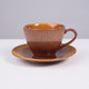 Миниатюра изображения товара Чашка с блюдцем AksHome Aurora 200мл (фарфор/каштановый)