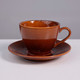 Миниатюра изображения товара Чашка с блюдцем AksHome Opalus 200мл (фарфор/каштановый)