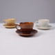 Миниатюра изображения товара Чашка с блюдцем AksHome Opalus 200мл (фарфор/каштановый)