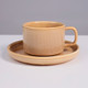 Миниатюра изображения товара Чашка с блюдцем AksHome Stria 200мл (фарфор/пшеничный)