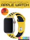 Ремешок для умных часов Bingo Sport для Apple Watch 42/44/45мм (S, желтый/черный) — фото 3