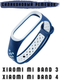 Миниатюра изображения товара Ремешок для умных часов Bingo Sport для Xiaomi Mi Band 3/4 (синий/белый)