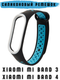 Миниатюра изображения товара Ремешок для умных часов Bingo Sport для Xiaomi Mi Band 3/4 (черный/голубой)