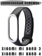 Миниатюра изображения товара Ремешок для умных часов Bingo Sport для Xiaomi Mi Band 3/4 (черный/серый)