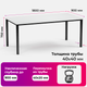 Миниатюра изображения товара Обеденный стол Soma Paprika 180x90 (белый/черный)