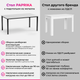 Миниатюра изображения товара Обеденный стол Soma Paprika 200x90 (белый/черный)