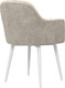 Миниатюра изображения товара Стул Олмеко Бьюли (велюр Панда крем 6 ваниль/велюр Панда монсун какао/белый)