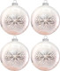 Миниатюра изображения товара Набор шаров новогодних Elan Gallery Снежинка / 980090 (белый/нежно-розовый)