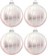 Миниатюра изображения товара Набор шаров новогодних Elan Gallery Штрихи / 980091 (белый/нежно-розовый)