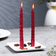 Миниатюра изображения товара Набор свечей Дарим Красиво Витые / 831927 (2шт, блестка/красный)
