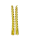 Миниатюра изображения товара Набор свечей Дарим Красиво Витые / 9814731 (2шт, золотой металлик)