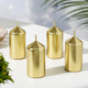 Миниатюра изображения товара Набор свечей Дарим Красиво Столбик / 2383822 (4шт, золото)