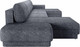 Миниатюра изображения товара Диван П-образный Олмеко Женева 2S2OPF левый (темно-серый)