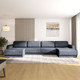 Миниатюра изображения товара Диван П-образный Олмеко Женева 2S2O2P (темно-серый)