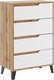 Миниатюра изображения товара Комод Eligard Eyva 4S (дуб вотан/белый)