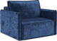 Миниатюра изображения товара Кресло-кровать Mebel-Ars Хайтон (велюр синий Plush OWV-21)