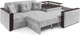 Миниатюра изображения товара Диван угловой Mebel-Ars Прага НПБ (Vivaldi светло-серый)