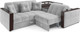Миниатюра изображения товара Диван угловой Mebel-Ars Прага НПБ (Vivaldi светло-серый)