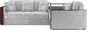 Миниатюра изображения товара Диван угловой Mebel-Ars Прага НПБ (Vivaldi светло-серый)