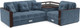 Миниатюра изображения товара Диван угловой Mebel-Ars Прага НПБ (Vivaldi синий)