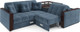 Миниатюра изображения товара Диван угловой Mebel-Ars Прага НПБ (Vivaldi синий)