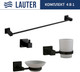 Миниатюра изображения товара Набор аксессуаров для ванной Lauter 21SH6062 + 21SH6052 + 21SH6092 + 21SH6012 (Matt Black, 4 предмета)