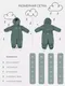 Миниатюра изображения товара Комбинезон прогулочный детский MOWbaby Eskimo 158/17-74 (зеленый, р.74)