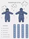 Миниатюра изображения товара Комбинезон прогулочный детский MOWbaby Eskimo 158/20-74 (синий, р.74)