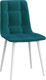 Миниатюра изображения товара Стул Олмеко Белла К (велюр конфетти изумруд/белый)