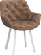 Миниатюра изображения товара Стул Олмеко Квинта (велюр конфетти корица/белый)