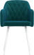 Миниатюра изображения товара Стул Олмеко Киото Т (велюр конфетти изумруд/белый)