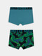 Миниатюра изображения товара Комплект мужских трусов Mark Formelle 411228-2 (р.86-96, разводы на черном/зеленый)