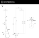 Миниатюра изображения товара Душевая система со смесителем Whitecross Y1234BASICBL (черный матовый)