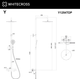 Миниатюра изображения товара Душевая система со смесителем Whitecross Y1254TOPGLB (брашированное золото)