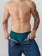 Миниатюра изображения товара Комплект мужских трусов Mark Formelle 411122-3 (р.86-96, зеленый/атлантическая глубина/мешки денег на черном)