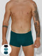 Миниатюра изображения товара Комплект мужских трусов Mark Formelle 411122-3 (р.86-96, зеленый/атлантическая глубина/мешки денег на черном)