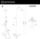 Миниатюра изображения товара Душевая система со смесителем Whitecross Y1234TOPBL (черный матовый)
