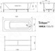 Миниатюра изображения товара Ванна акриловая Triton Ника 150x70 Люкс Flat (с гидромассажем)