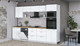 Миниатюра изображения товара Кухонный гарнитур Интерлиния Мила Лайт 3.0-ПМ1 (белый платинум/белый платинум/дуб бунратти)