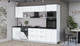 Миниатюра изображения товара Кухонный гарнитур Интерлиния Мила Лайт 3.0-ПМ1 (белый платинум/белый платинум/кастилло темный)
