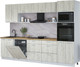 Миниатюра изображения товара Кухонный гарнитур Интерлиния Мила Лайт 3.0-ПМ1 (дуб белый/дуб белый/дуб бунратти)