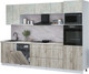Миниатюра изображения товара Кухонный гарнитур Интерлиния Мила Лайт 3.0-ПМ1 (бетон лайт/дуб серый/бискайская сосна)