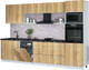 Миниатюра изображения товара Кухонный гарнитур Интерлиния Мила Лайт 3.2-ПМ1 (дуб золотой/дуб золотой/кастилло темный)