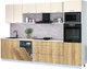 Миниатюра изображения товара Кухонный гарнитур Интерлиния Мила Лайт 3.2-ПМ1 (персидский жемчуг/дуб золотой/бискайская сосна)