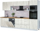 Миниатюра изображения товара Кухонный гарнитур Интерлиния Мила Лайт 3.2-ПМ1 (дуб белый/дуб белый/дуб бунратти)