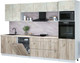 Миниатюра изображения товара Кухонный гарнитур Интерлиния Мила Лайт 3.2-ПМ1 (бетон лайт/дуб серый/бискайская сосна)