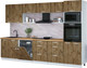 Миниатюра изображения товара Кухонный гарнитур Интерлиния Мила Лайт 3.2-ПМ1 (дуб веллингтон/дуб веллингтон/дуб бунратти)