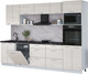 Миниатюра изображения товара Кухонный гарнитур Интерлиния Мила Лайт 3.0-ПМ1 (вудлайн кремовый/вудлайн кремовый/кастилло темный)