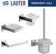 Миниатюра изображения товара Набор аксессуаров для ванной и туалета Lauter 21SH71061 + 21SH71051 + 21SH71071 + 21SH71111 (Chrome, 4 предмета)